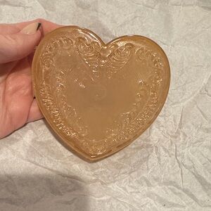 Boyd Crown Tuscown ~ Pink Glass Heart Trinket / Dresser Box